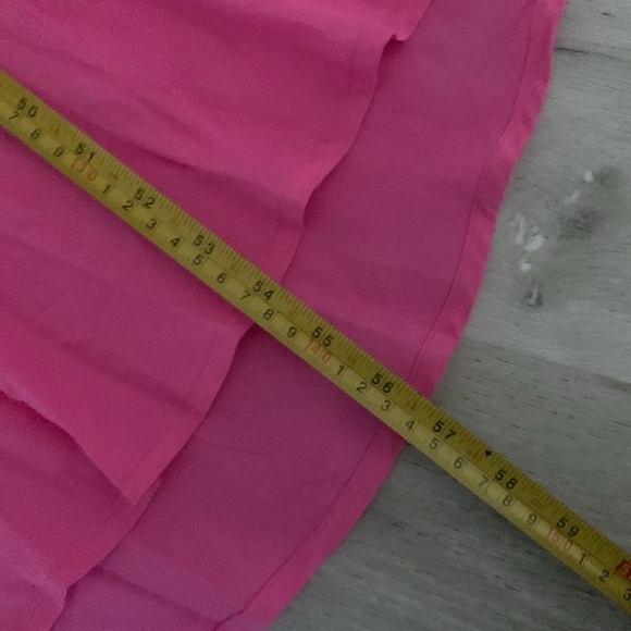 NWT A New Day Pink size M Women's Puff Short Sleeve Dress maxi classic v neck - Picture 9 of 11